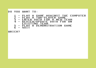 Computer Baseball screenshot 4 for Commodore 64